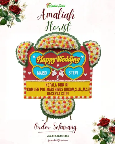 Karangan Papan Bunga Pernikahan di Tlogohendro